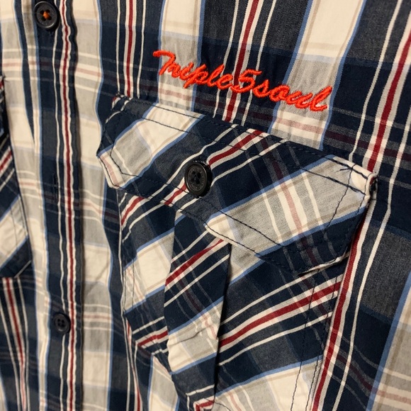 Triple Five Soul - Plaid Dress Shirt - Picture 4 of 12